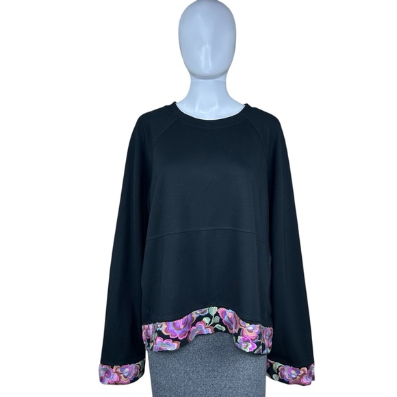 Johnny Was Bee Active Long Sleeve Crew Embroidered Pullover Top Size XXL 2X Boho - Picture 16 of 16